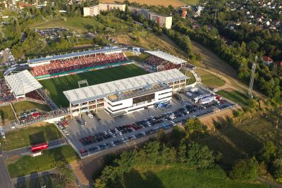 Stadion-Neubau Zwickau
Erstes Spiel
