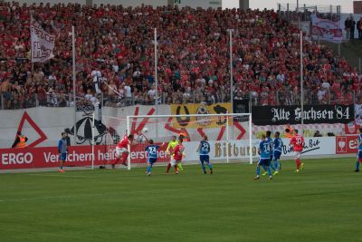 Stadion-Neubau Zwickau Erstes Spiel