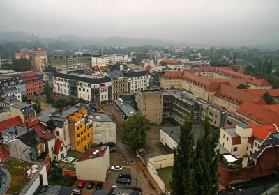 Blick vom Turm des Zwickauer Doms September 2005